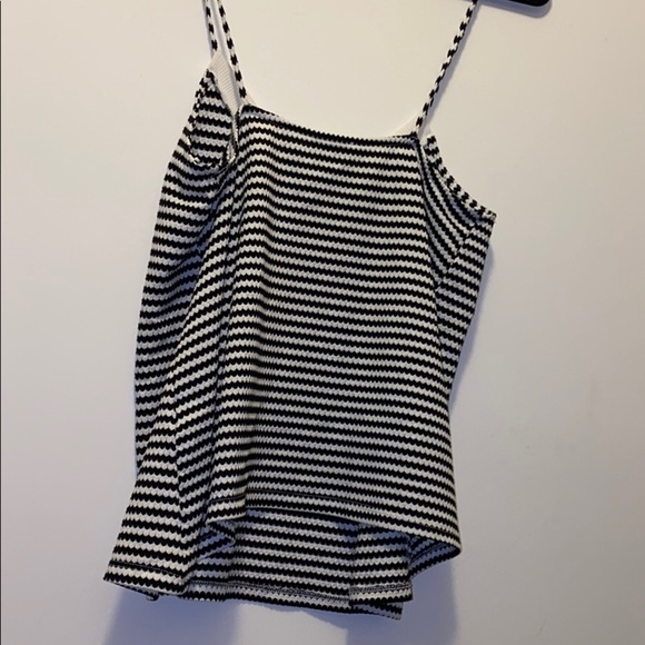 Zara white black print  tank Top - Picture 7 of 13